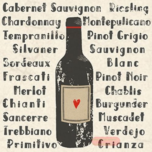 Bild von Servietten 33x33cm, A.L.C. Lieblingswein - VE 6