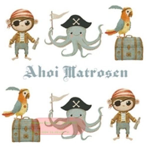 Bild von Servietten 33x33cm, A.L.C. Pirats - VE 6
