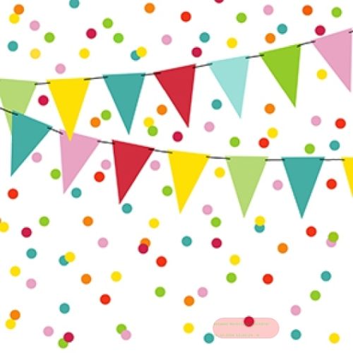 Bild von Servietten 25x25cm, Atelier Cocktail Wimpel weiss - VE 6