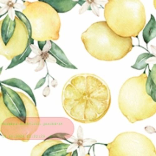 Bild von Servietten 25x25cm, Atelier Cocktail Zitronen - VE 6
