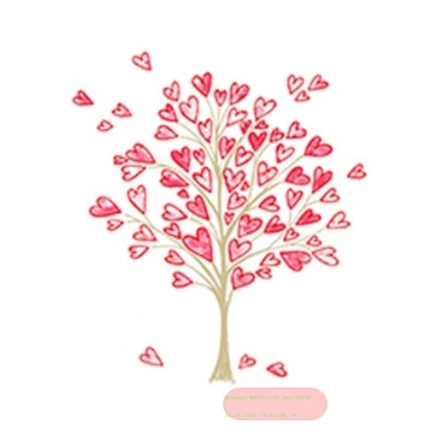 Bild von Servietten 25x25cm, Partytime Love Tree rot - VE 6