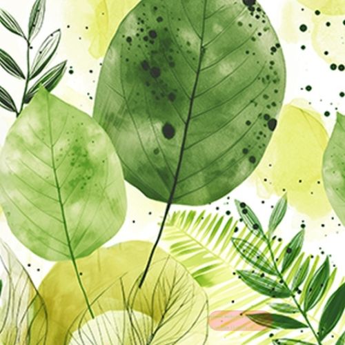 Bild von Servietten 33x33cm, Atelier Fashion Leaves pine - VE 6