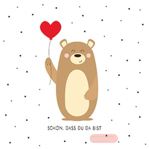 Bild von Servietten 33x33cm, Atelier Tapsy Bear - VE 6