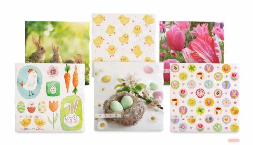 Bild von Servietten 33x33cm, Atelier Viva-Kollektion mehrfach gemischt, 48 Stück Frühling/Ostern