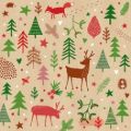 Bild von Servietten 33x33cm, By Nature Tiere im Winterwald - VE 6