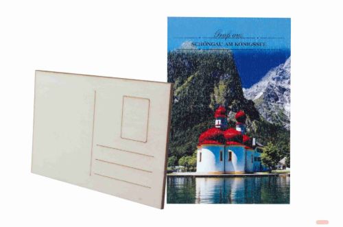 Bild von Souvenir Holzpostkarte, Made in Germany, Bild/Text nach Wahl - VE 48