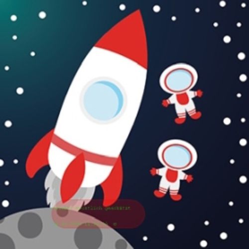 Bild von Servietten 33x33cm, A.L.C. Spacemen - VE 6