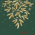 Bild von Servietten 33x33cm, Atelier Golden Mistletoe, smaragd - VE 6