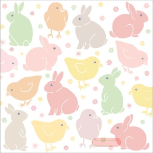 Bild von Servietten 33x33cm, Atelier Hops + Pieps pastell - VE 6