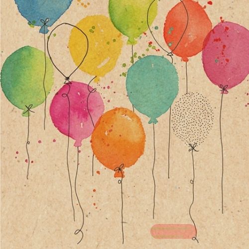 Bild von Servietten 33x33cm, By Nature Ballon Party natur - VE 6