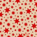 Bild von Servietten 33x33cm, By Nature Beautiful Stars, natur-rot - VE 6