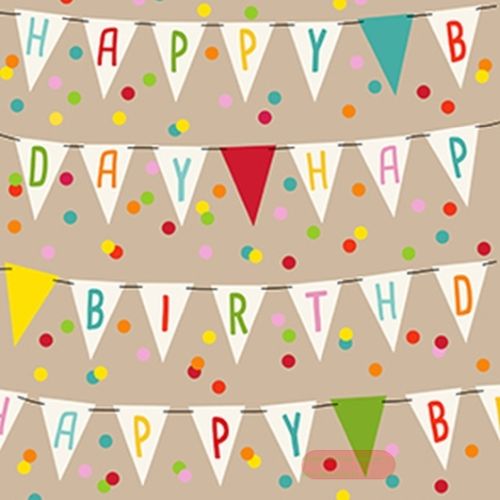 Bild von Servietten 33x33cm, A.L.C. Wimpel natur - VE 6