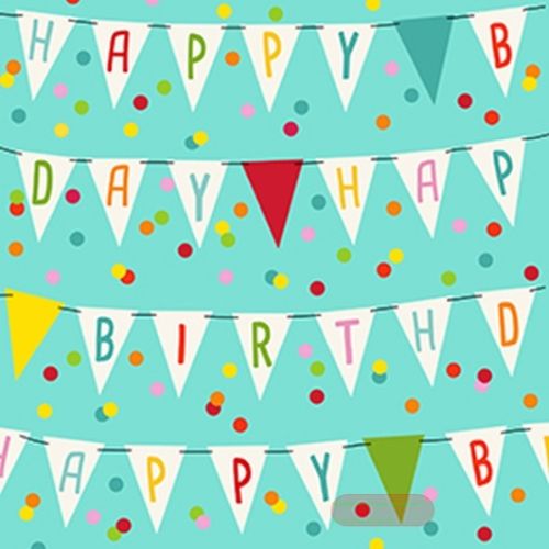 Bild von Servietten 33x33cm, A.L.C. Wimpel türkis - VE 6