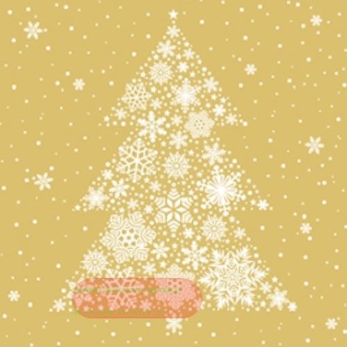 Bild von Servietten 33x33cm, Atelier Big Crystal Tree gold - VE 6