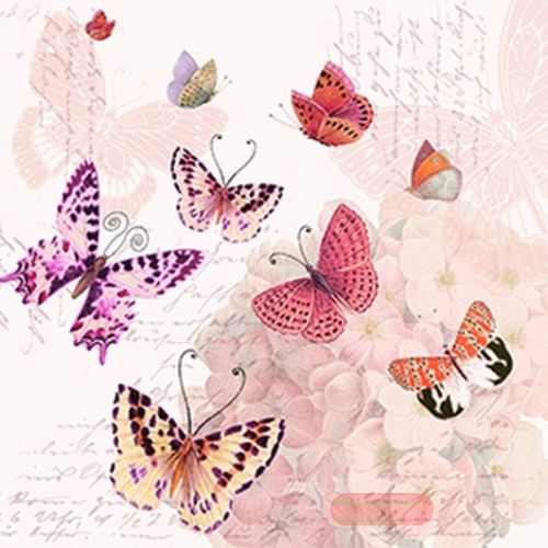 Bild von Servietten 33x33cm, Atelier Butterfly Romance - VE 6