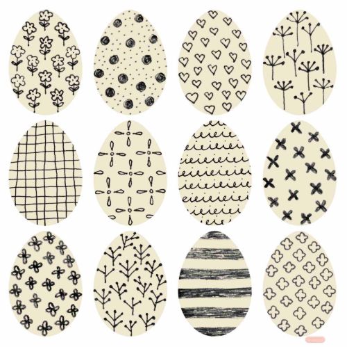 Bild von Servietten 33x33cm, Atelier Eieiei weiss - VE 6