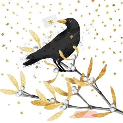 Bild von Servietten 33x33cm, Atelier Elegant Crow - VE 6