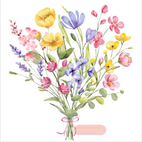 Bild von Servietten 33x33cm, Atelier Pastellbouquet - VE 6