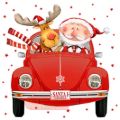 Bild von Servietten 33x33cm, Atelier Santa's Red Car - VE 6