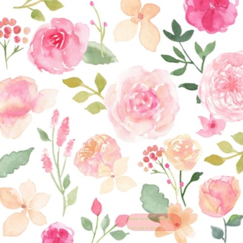 Bild von Servietten 33x33cm, Atelier Watercolour Roses - VE 6