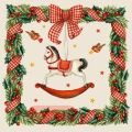 Bild von Servietten 33x33cm, Atelier Weihnachtspferd - VE 6