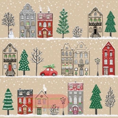 Bild von Servietten 33x33cm, Atelier Winterstadt bunt - VE 6