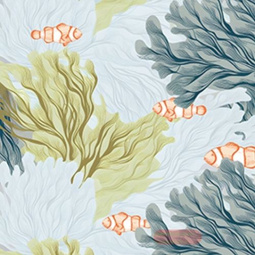 Bild von Servietten 33x33cm, Avantgarde Seagarden pale blue - VE 6