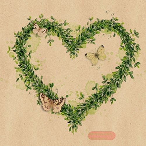 Bild von Servietten 33x33cm, By Nature Green Dream - VE 6