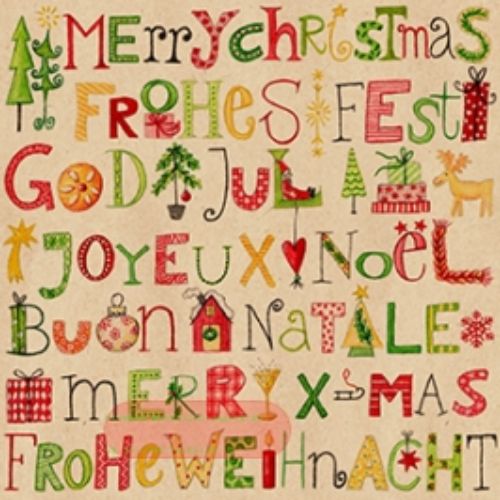 Bild von Servietten 33x33cm, By Nature Happy Wishes - VE 6