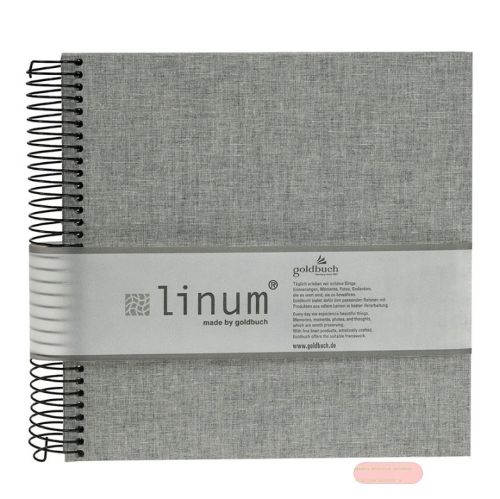 Bild von Spiral-Skizzenbuch 40 S.chamois, 20x20cm, Fotokarton, Leinen, Linum grau - VE 2