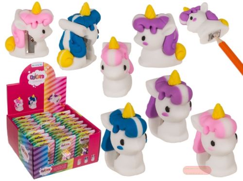 Bild von Spitzer Einhorn gemischt, ca.4cm, Kunststoff, Blisterkarte, ohne Dipslay - VE 12