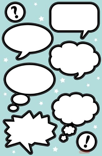 Bild von SPRECHBLASEN, Stickers diverse (4 Blatt/Pack) - VE 10 (Pack)