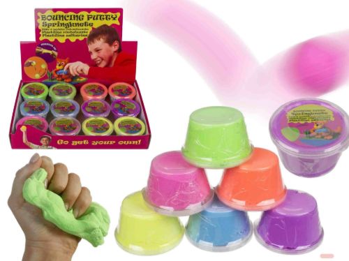 Bild von Springknete in Dose, 6-fach ass., ca.20g,  im Aufsteller - VE 12