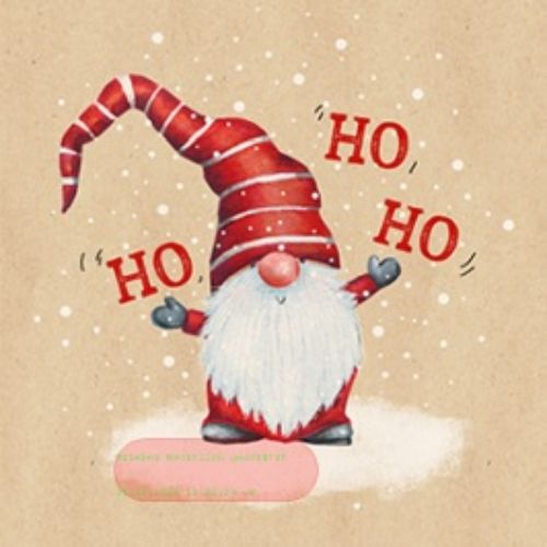 Bild von Servietten 33x33cm, By Nature Willi Wichtel - VE 6