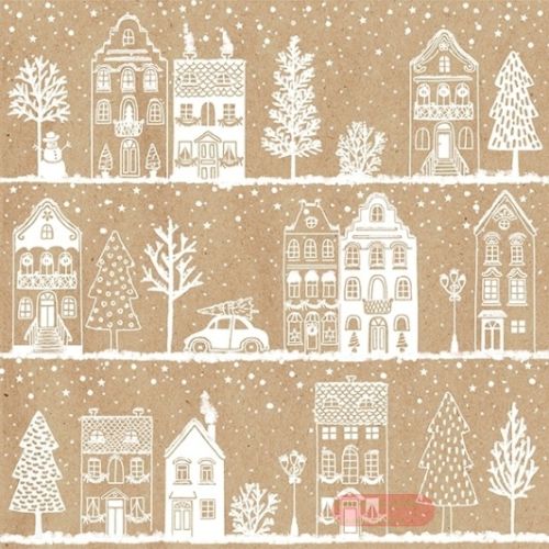 Bild von Servietten 33x33cm, By Nature Winterstadt - VE 6