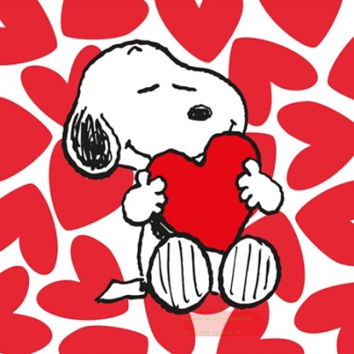 Bild von Servietten 33x33cm, Snoopy Love - VE 6