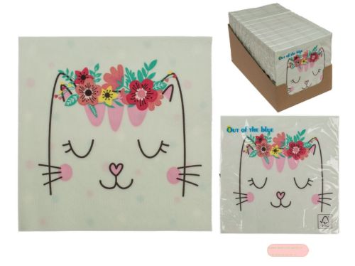 Bild von Servietten Dreaming Cat, 31x31cm, 3-lagig, 20 Stk. im Beutel - VE 12