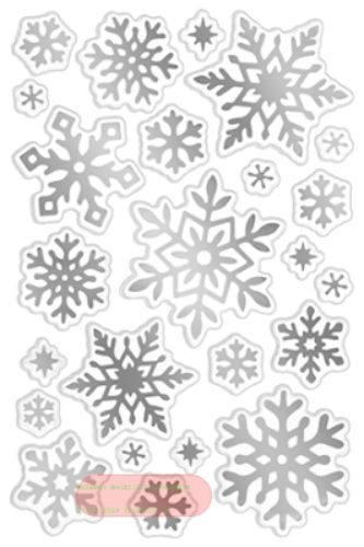 Bild von Silver Crystals, 1 Blatt 10x15cm von Stickers pro Pack - VE 10 (Pack)