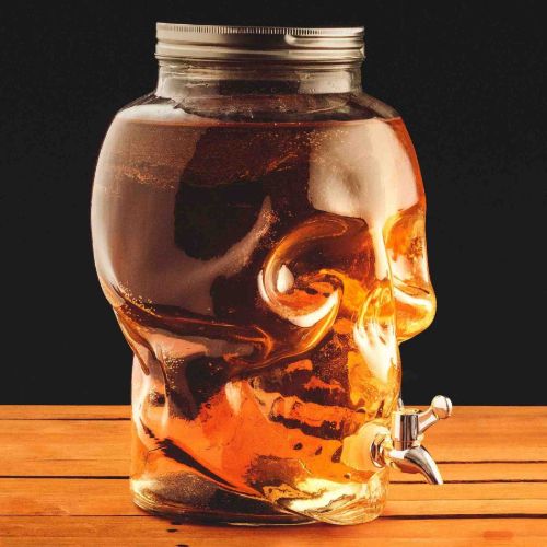 Bild von SKULL DRINKS DISPENSER, Getränkespender aus Glas, ca.33,5cm, Box