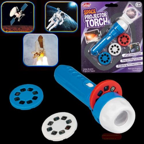 Bild von SPACE PROJECTOR TORCH, Projektor inkl.Bat., Weltraum, ca.12cm, Headercard - VE 6