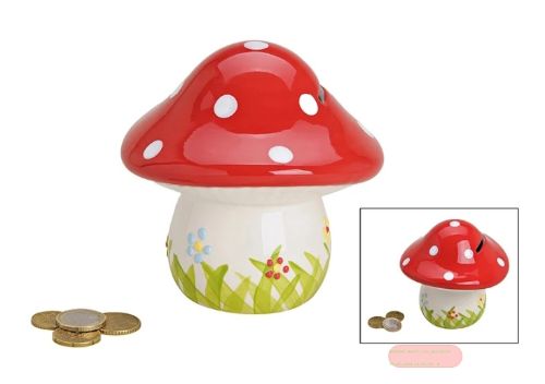 Bild von Spardosen Fliegenpilz Keramik, ca.13x13cm - VE 3