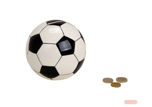 Bild von Spardosen Fussball, Keramik, ca.13cm - VE 2