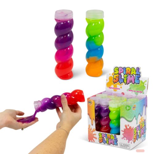 Bild von SPIRAL SLIME, Schleim Spirale gemischt, Dose, ca.16cn, im Display - VE 12