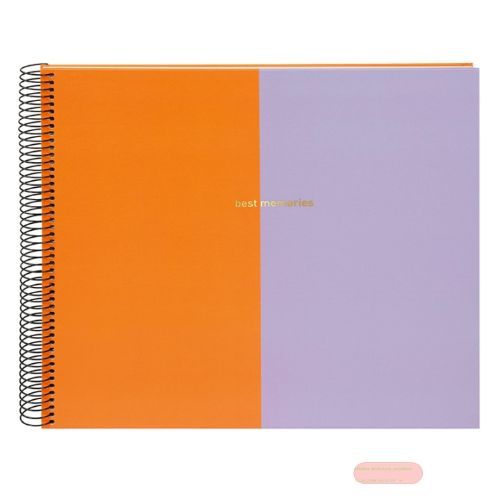 Bild von Spiralalben 35x30cm, 40 S.weiss Coloration orange/flieder