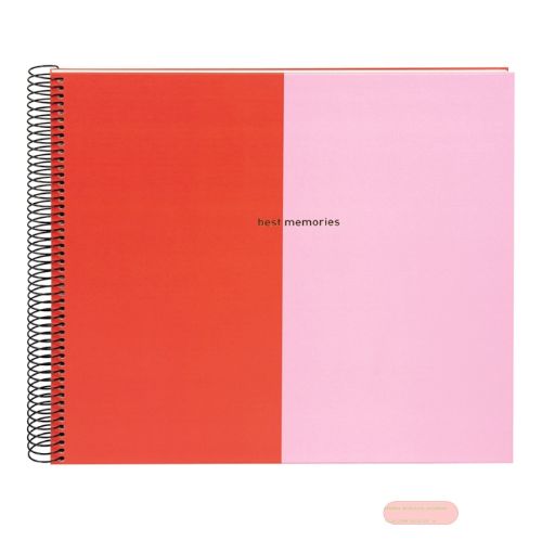 Bild von Spiralalben 35x30cm, 40 S.weiss Coloration rot/pink