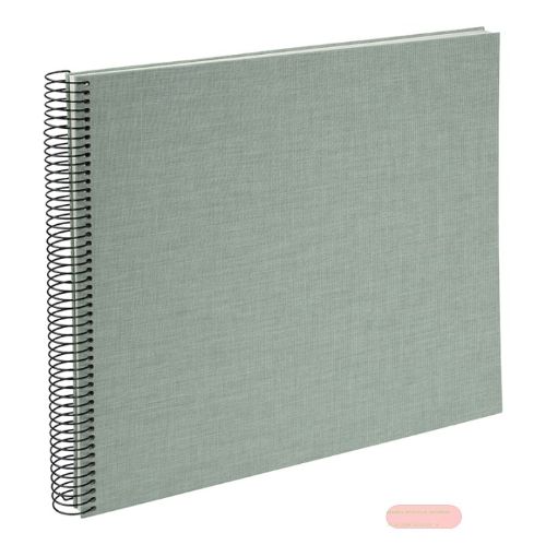 Bild von Spiralalben 35x30cm, 40 S.weiss, Leinen, Summertime sage green - VE 2