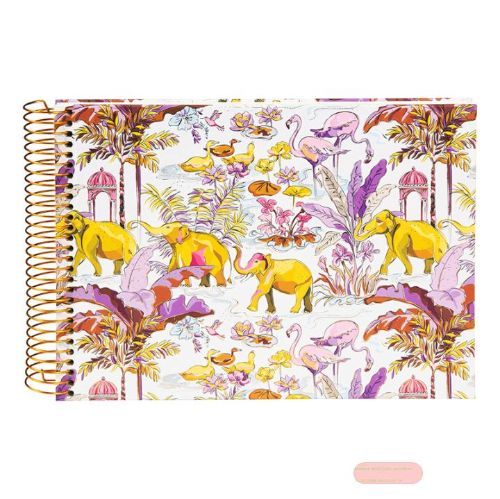 Bild von Spiralalben, 24x17cm, 40 S.weiss, goldene Spirale, Papier, Insignia light - VE 2