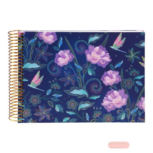 Bild von Spiralalben, 24x17cm, 40 S.weiss, goldene Spirale, Papier, Nature's Melody blue - VE 2