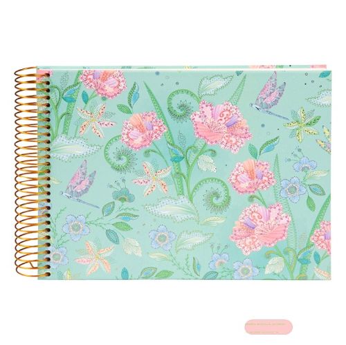 Bild von Spiralalben, 24x17cm, 40 S.weiss, goldene Spirale, Papier, Nature's Melody mint - VE 2