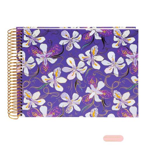 Bild von Spiralalben, 24x17cm, 40 S.weiss, goldene Spirale, Papier, Orchid Mood purple - VE 2